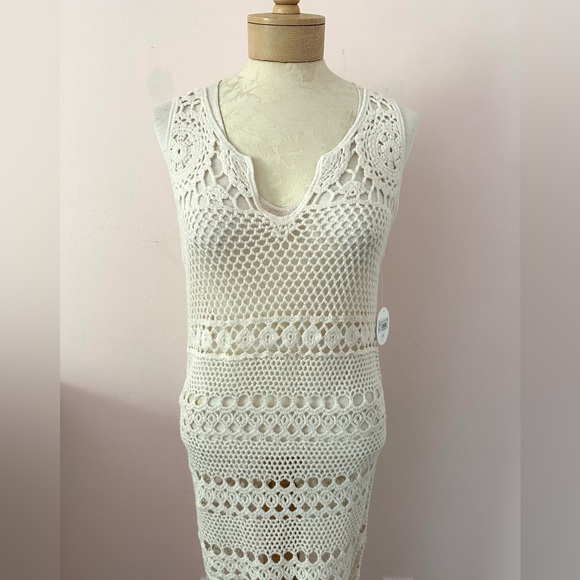 Altar’d State Swim Crocheted Natural Dress XS/S - Picture 3 of 8